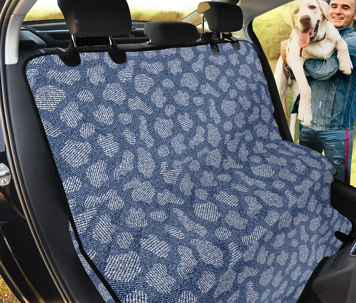 Cow Denim Jeans Pattern Print Pet Car Back Seat Cover