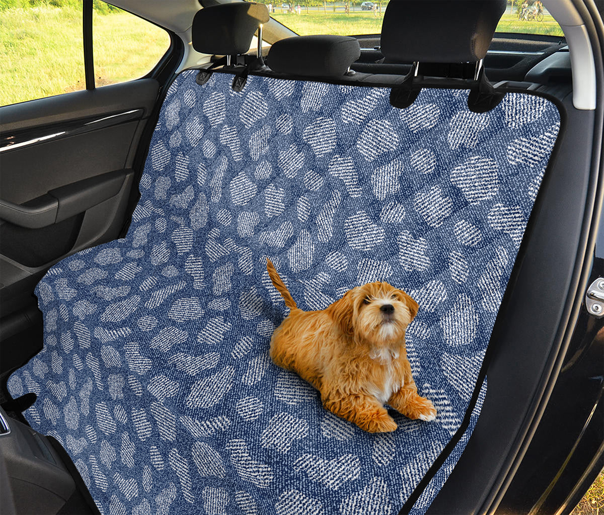 Cow Denim Jeans Pattern Print Pet Car Back Seat Cover