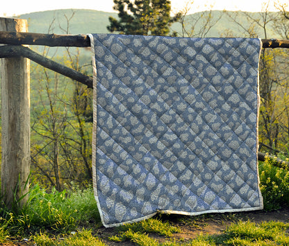 Cow Denim Jeans Pattern Print Quilt