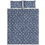 Cow Denim Jeans Pattern Print Quilt Bed Set
