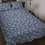 Cow Denim Jeans Pattern Print Quilt Bed Set