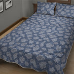 Cow Denim Jeans Pattern Print Quilt Bed Set