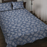 Cow Denim Jeans Pattern Print Quilt Bed Set
