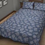 Cow Denim Jeans Pattern Print Quilt Bed Set