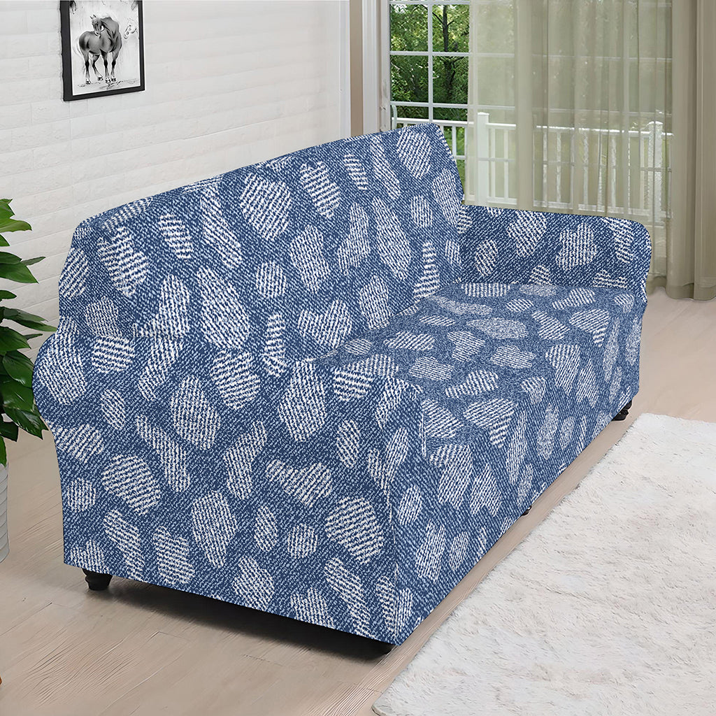 Cow Denim Jeans Pattern Print Sofa Cover