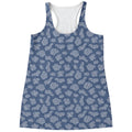 Cow Denim Jeans Pattern Print Women's Racerback Tank Top