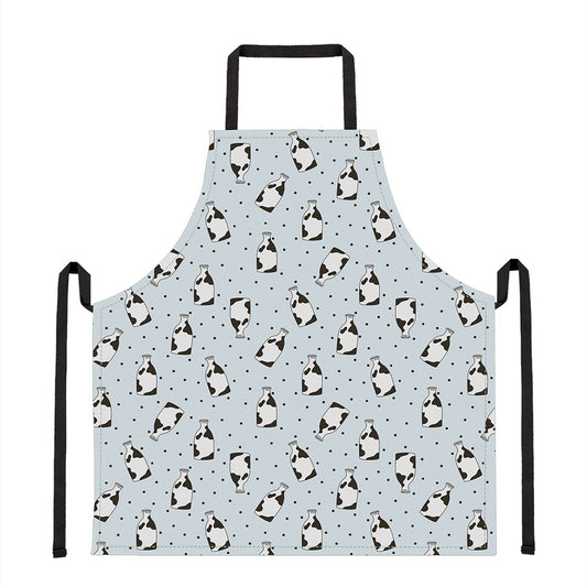 Cow Milk Bottle Pattern Print Apron