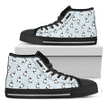Cow Milk Bottle Pattern Print Black High Top Sneakers