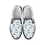 Cow Milk Bottle Pattern Print Black Slip On Shoes