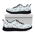 Cow Milk Bottle Pattern Print Black Running Shoes