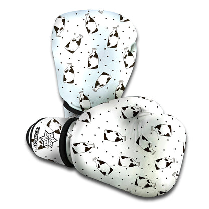 Cow Milk Bottle Pattern Print Boxing Gloves
