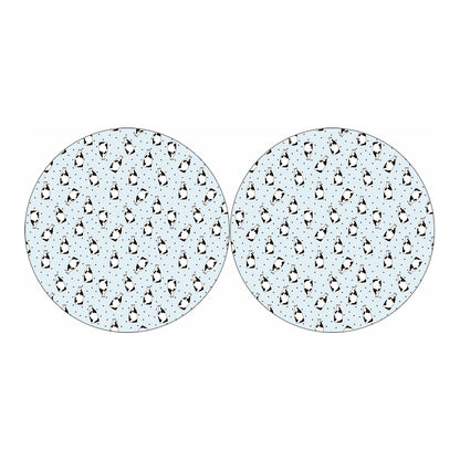 Cow Milk Bottle Pattern Print Car Coasters