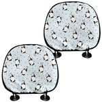 Cow Milk Bottle Pattern Print Car Headrest Covers