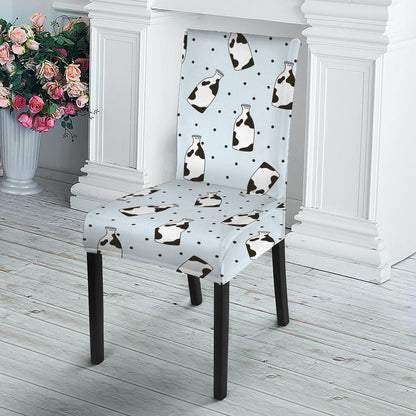 Cow Milk Bottle Pattern Print Dining Chair Slipcover
