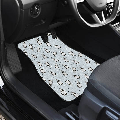 Cow Milk Bottle Pattern Print Front and Back Car Floor Mats
