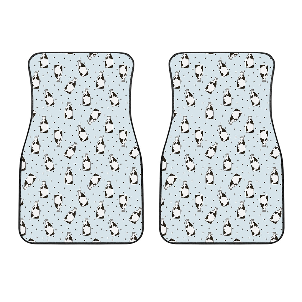 Cow Milk Bottle Pattern Print Front Car Floor Mats