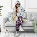 Cow Milk Bottle Pattern Print Hooded Blanket