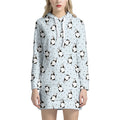 Cow Milk Bottle Pattern Print Pullover Hoodie Dress