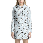 Cow Milk Bottle Pattern Print Hoodie Dress