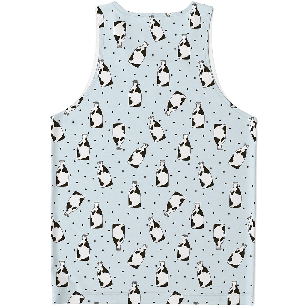 Cow Milk Bottle Pattern Print Men's Tank Top