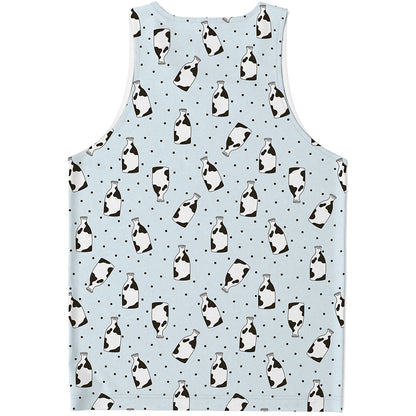 Cow Milk Bottle Pattern Print Men's Tank Top