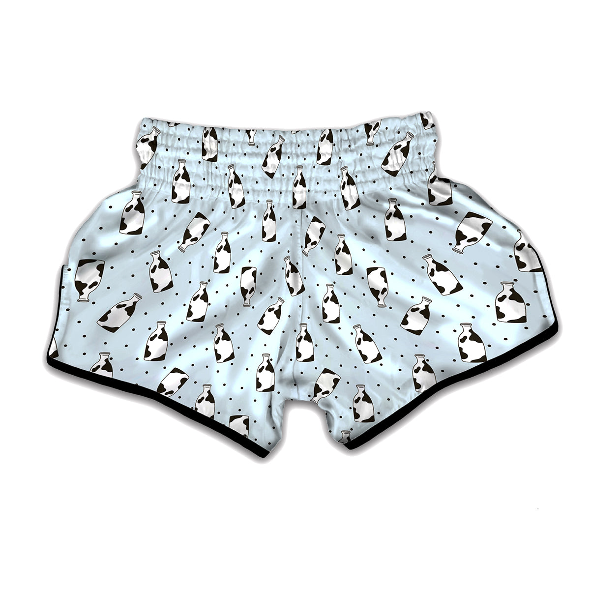Cow Milk Bottle Pattern Print Muay Thai Boxing Shorts