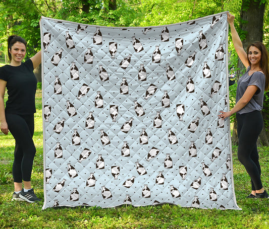 Cow Milk Bottle Pattern Print Quilt