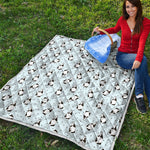 Cow Milk Bottle Pattern Print Quilt