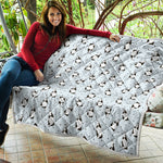 Cow Milk Bottle Pattern Print Quilt