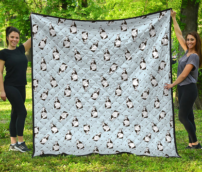 Cow Milk Bottle Pattern Print Quilt