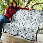 Cow Milk Bottle Pattern Print Quilt