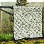Cow Milk Bottle Pattern Print Quilt