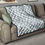 Cow Milk Bottle Pattern Print Quilt