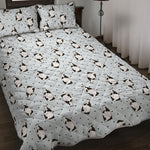 Cow Milk Bottle Pattern Print Quilt Bed Set