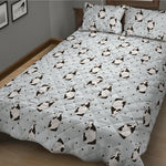 Cow Milk Bottle Pattern Print Quilt Bed Set
