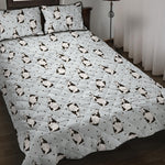 Cow Milk Bottle Pattern Print Quilt Bed Set