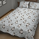 Cow Milk Bottle Pattern Print Quilt Bed Set