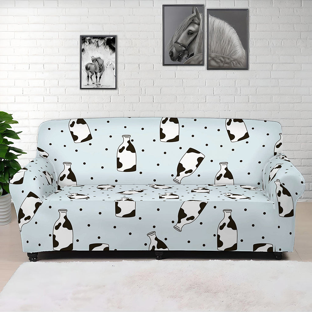 Cow Milk Bottle Pattern Print Sofa Cover