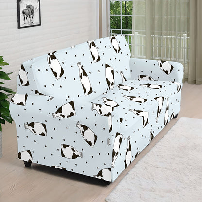 Cow Milk Bottle Pattern Print Sofa Cover