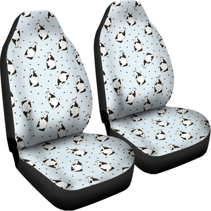 Cow Milk Bottle Pattern Print Universal Fit Car Seat Covers