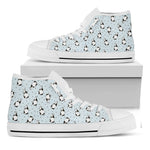 Cow Milk Bottle Pattern Print White High Top Shoes