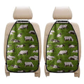 Cow On Green Grass Pattern Print Car Seat Organizers