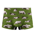 Cow On Green Grass Pattern Print Men's Boxer Briefs