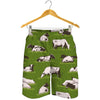 Cow On Green Grass Pattern Print Men's Shorts