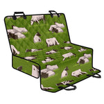 Cow On Green Grass Pattern Print Pet Car Back Seat Cover