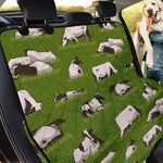 Cow On Green Grass Pattern Print Pet Car Back Seat Cover