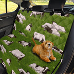 Cow On Green Grass Pattern Print Pet Car Back Seat Cover