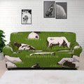 Cow On Green Grass Pattern Print Sofa Cover