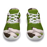 Cow On Green Grass Pattern Print Sport Shoes GearFrost