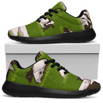 Cow On Green Grass Pattern Print Sport Shoes GearFrost